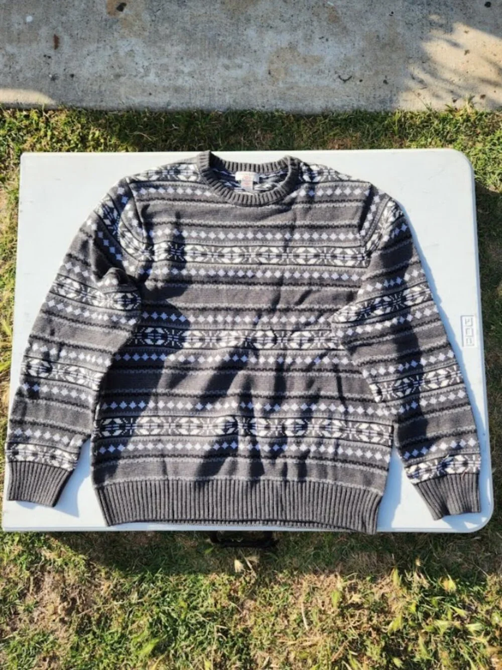 Dockers Men's Patterned Holiday Crewneck Sweater Size Men's XL Extra Large Charc